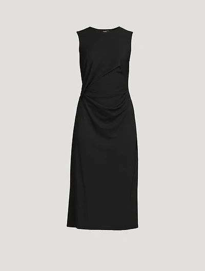 Drape Tuck Sheath Dress