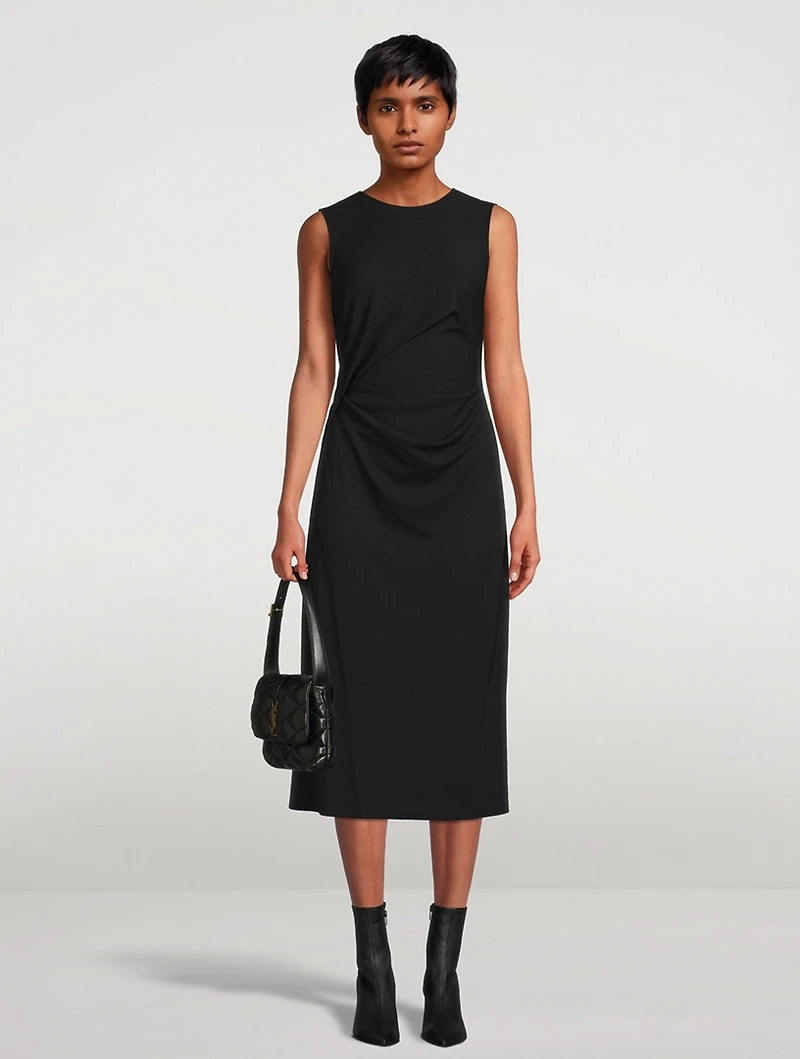 Drape Tuck Sheath Dress