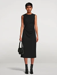 Drape Tuck Sheath Dress