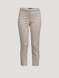 Slim Kick Trousers Grid Print