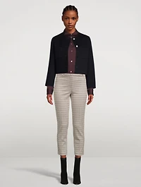 Slim Kick Trousers Grid Print