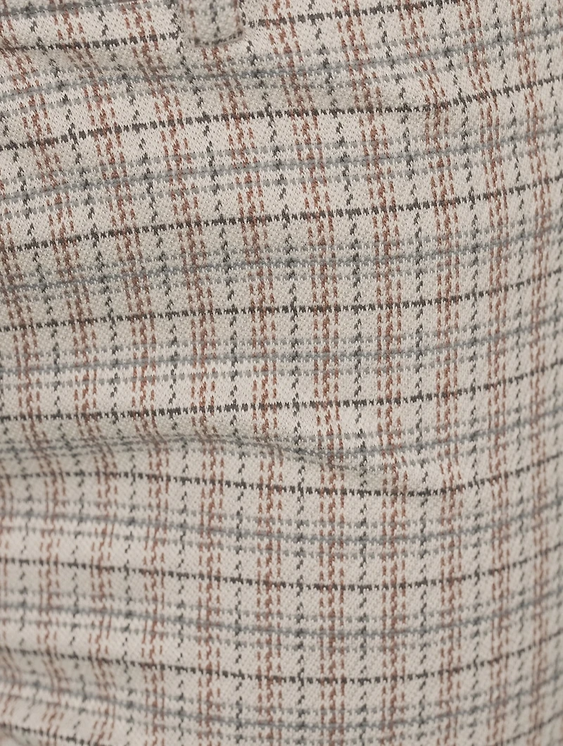 Slim Kick Trousers Grid Print