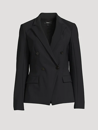 Angled Double-Breasted Blazer