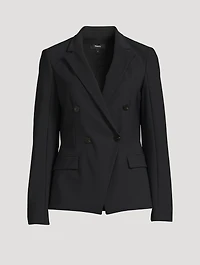 Angled Double-Breasted Blazer