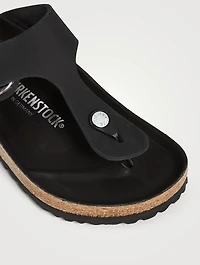 Gizeh Big Buckle Leather Thong Sandals