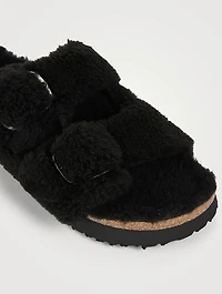 Arizona Big Buckle Shearling Slide Sandals
