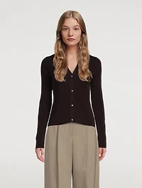 Plaited Lurex Cardigan