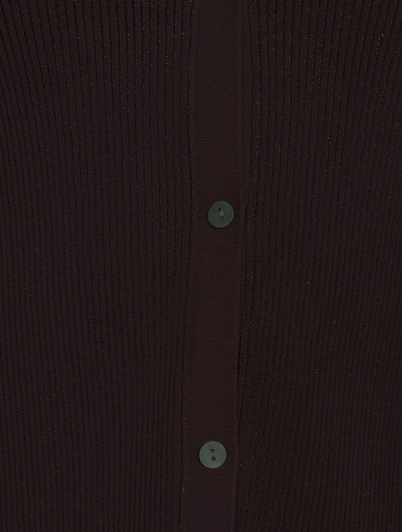 Plaited Lurex Cardigan