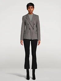 Wool-Blend Angled Blazer