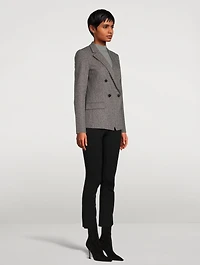 Wool-Blend Angled Blazer