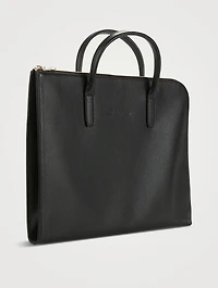 Le Foulonné Small Leather Briefcase