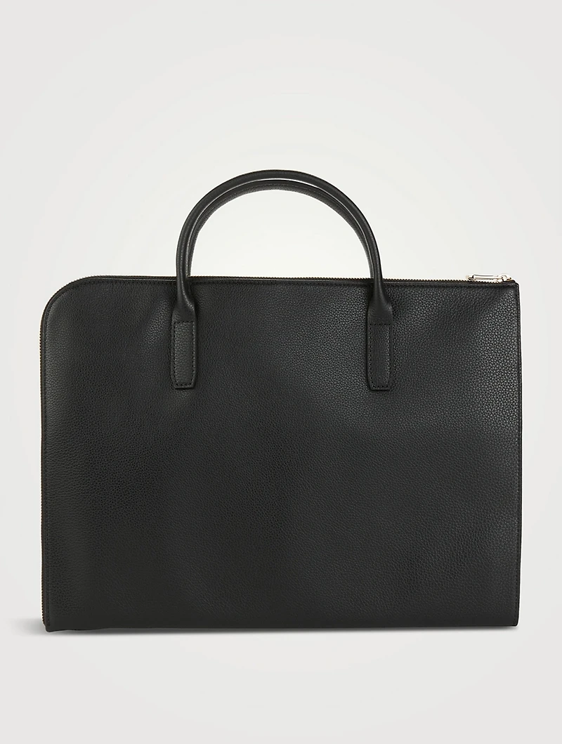 Le Foulonné Small Leather Briefcase