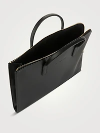 Le Foulonné Small Leather Briefcase