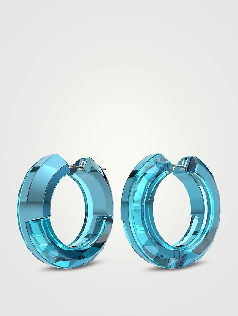 Lucent Crystal Hoop Earrings