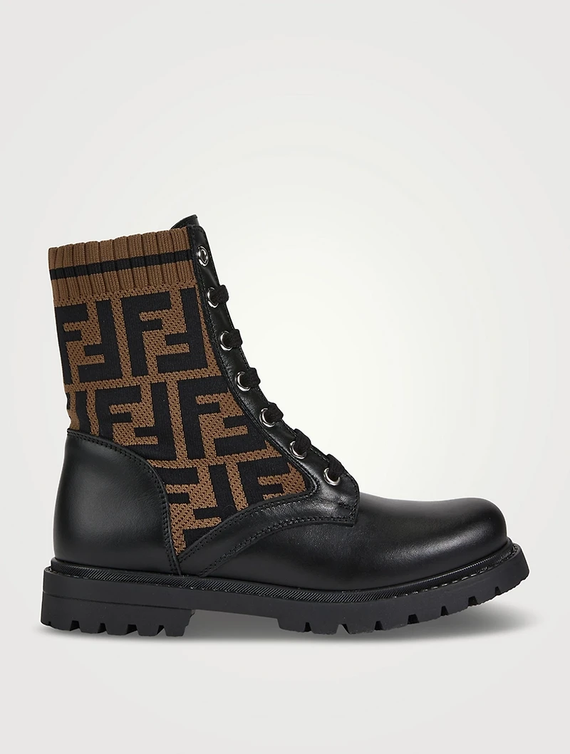 Kids Leather Biker Boots