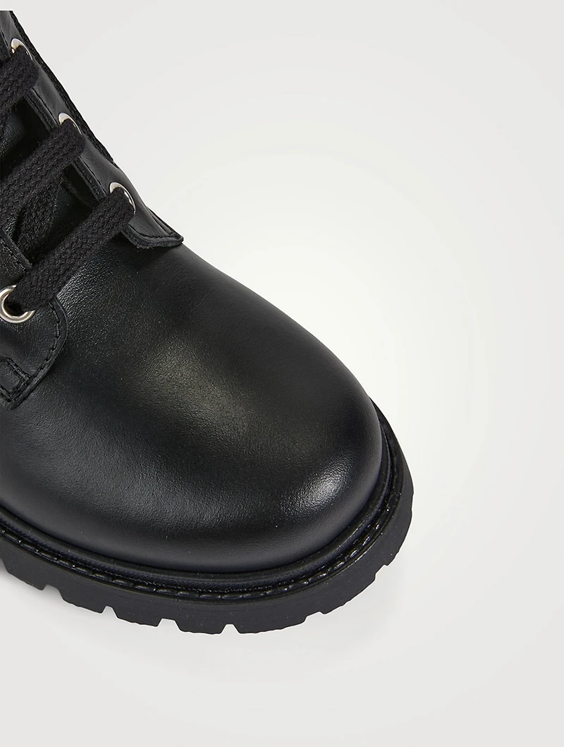 Kids Leather Biker Boots