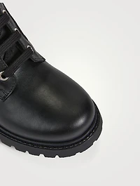 Kids Leather Biker Boots