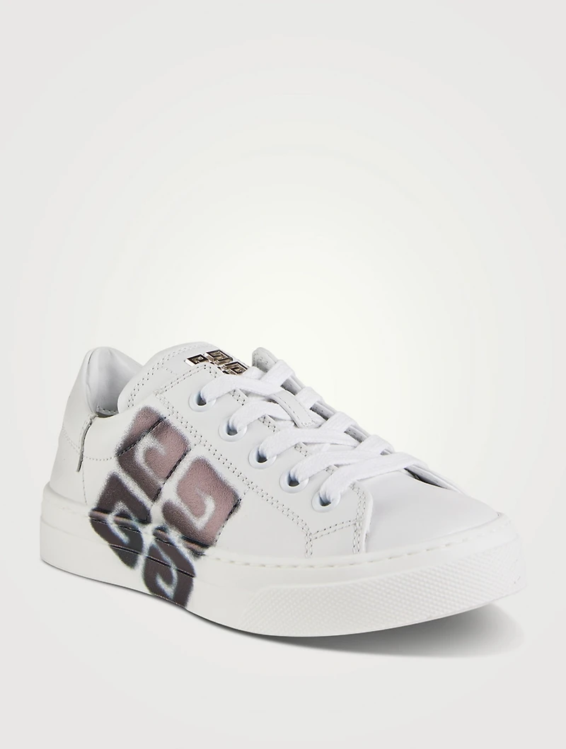 4G Leather Lace-Up Sneakers