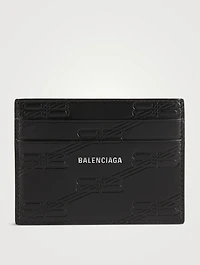 Leather Embossed Monogram Card Case
