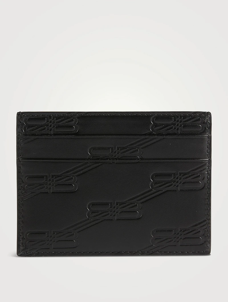 Leather Embossed Monogram Card Case