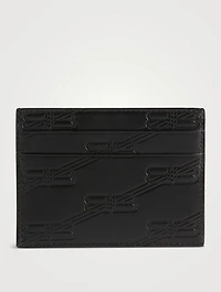 Leather Embossed Monogram Card Case