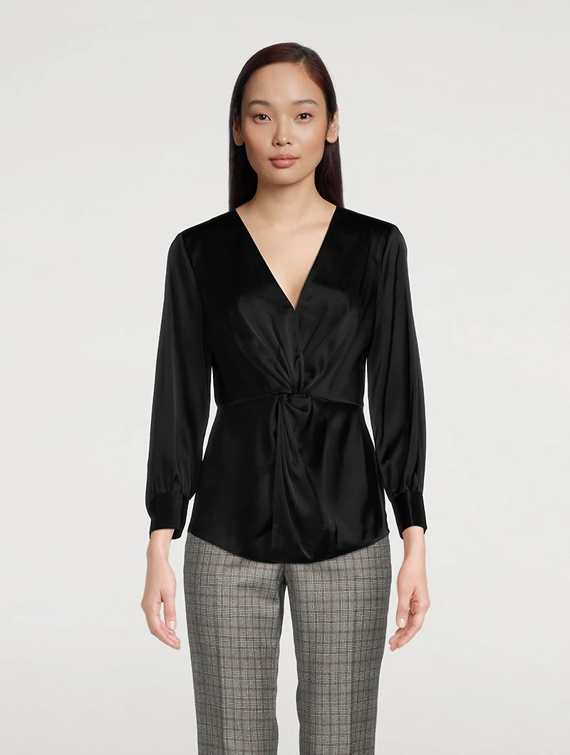 Twist-Front Blouse
