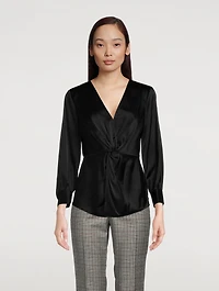 Twist-Front Blouse