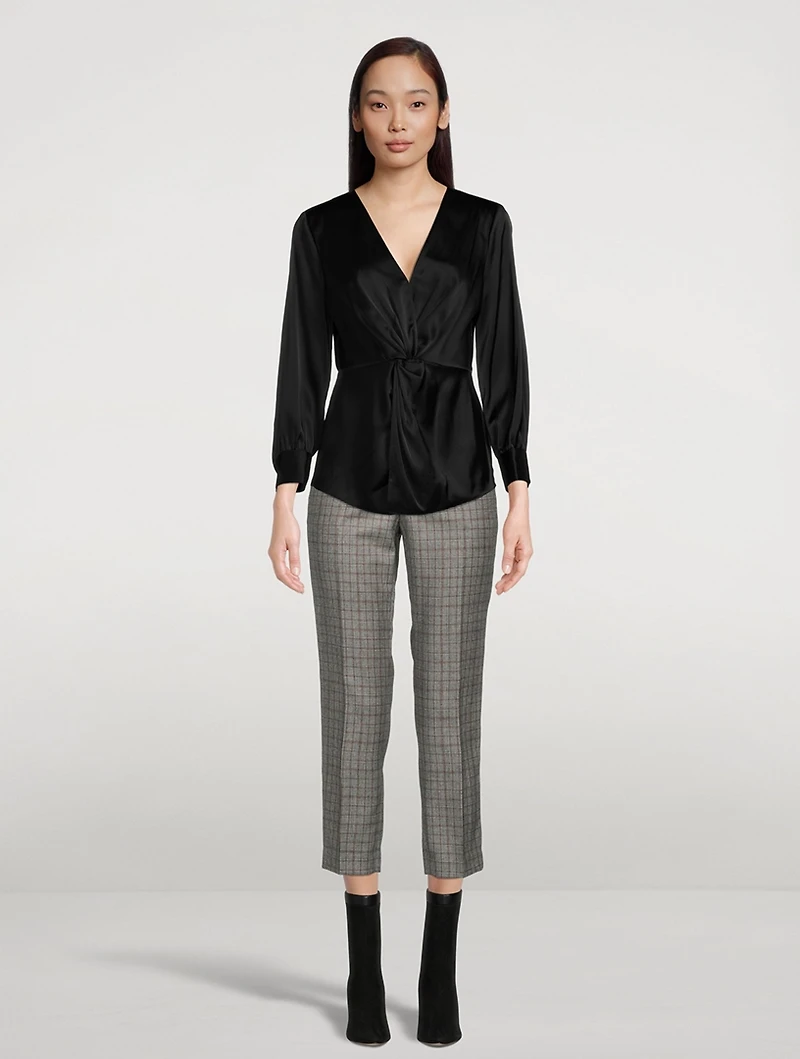 Twist-Front Blouse