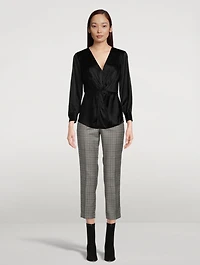 Twist-Front Blouse