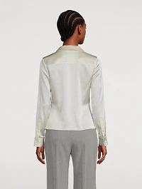 Ruched Button-Down Shirt