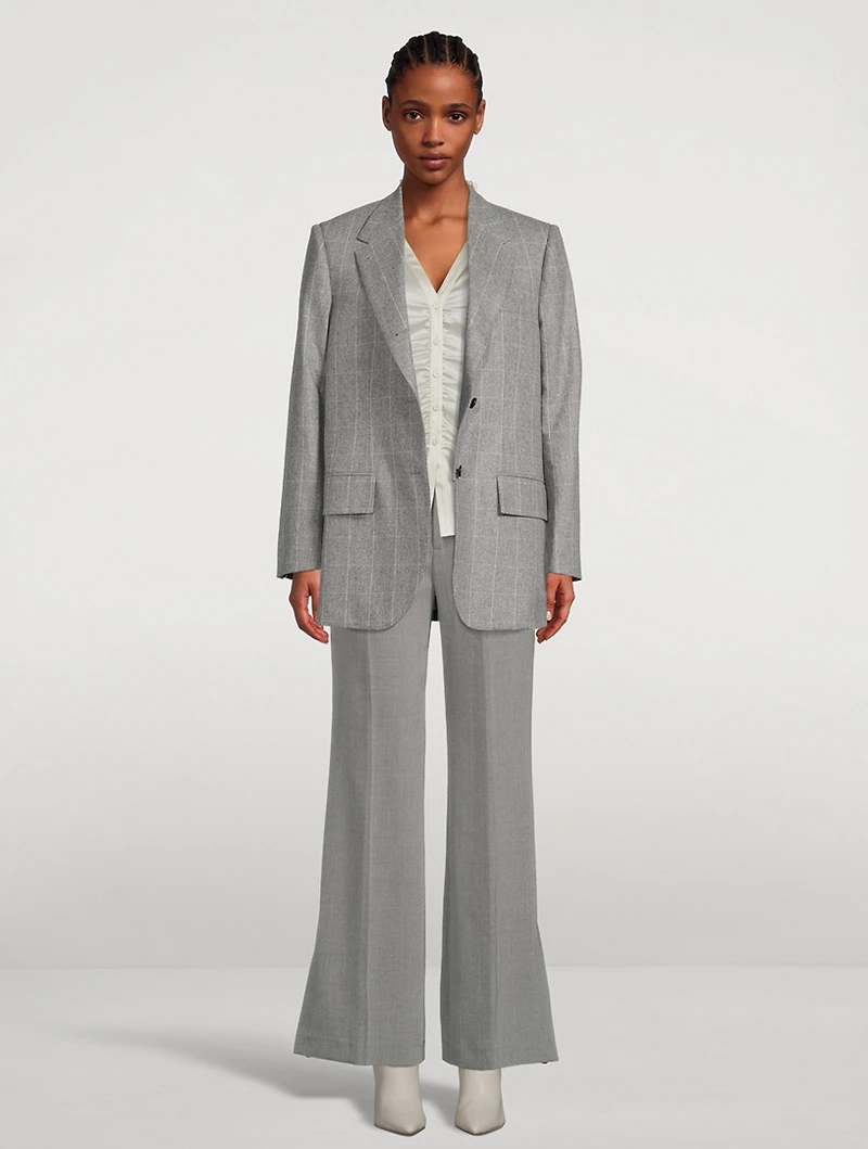 Ruched Button-Down Shirt