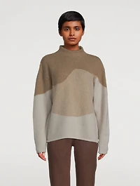 Brushed Intarsia Wool Sweater