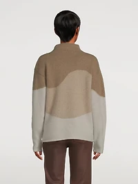 Brushed Intarsia Wool Sweater