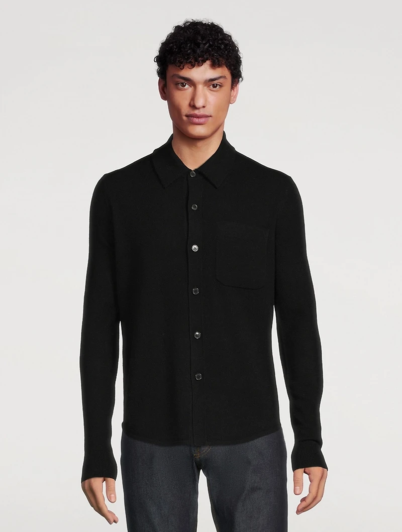 Cashmere Polo Cardigan