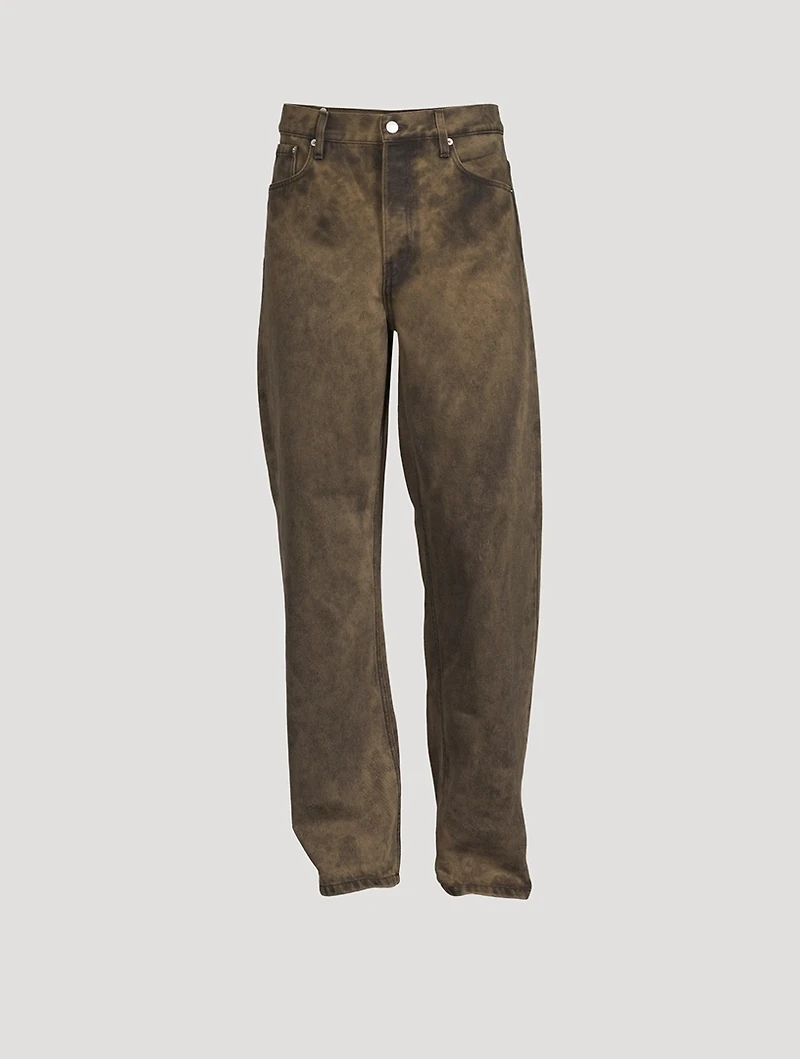 Pine Overdyed Straight-Leg Jeans
