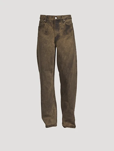 Pine Overdyed Straight-Leg Jeans