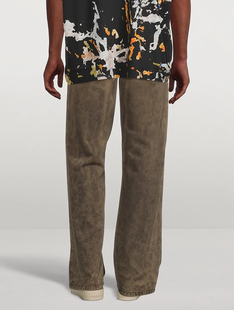 Pine Overdyed Straight-Leg Jeans