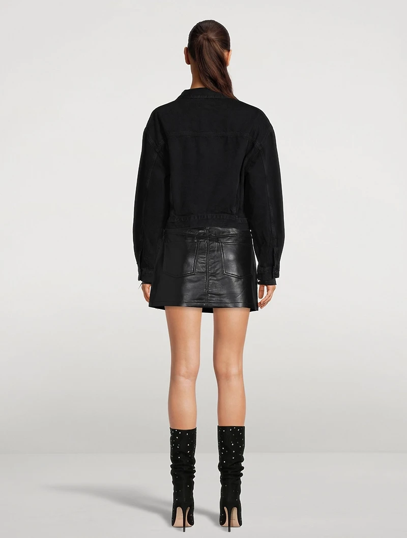 Liv Recycled Leather Mini Skirt