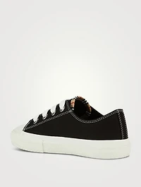 Icon Stripe Logo Cotton Gabardine Sneakers
