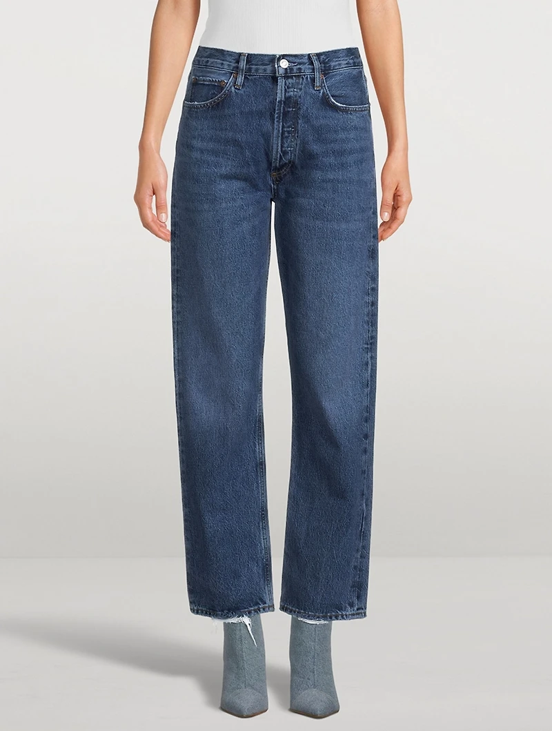 90s Pinch Waist Straight Jeans