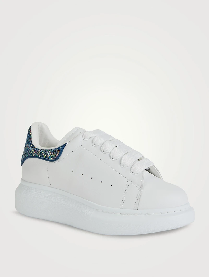 Oversized Sneaker With Glitter Heel