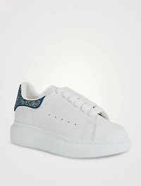 Oversized Sneaker With Glitter Heel