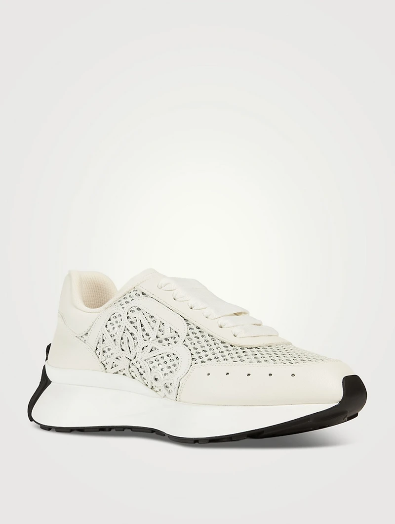 Sprint Runner Mesh And Leather Sneakers