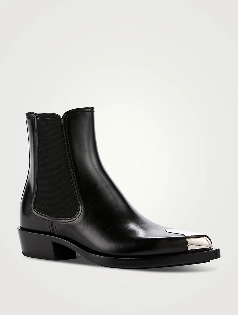 Punk Leather Chelsea Boots