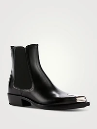 Punk Leather Chelsea Boots