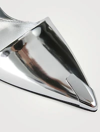 Punk Chain Metallic Ankle-Strap Pumps