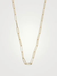 30-Inch 14K Gold Penelope Paperclip Chain Necklace