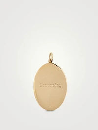 10K Gold Date Palm Token Pendant With Diamonds