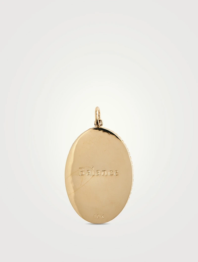 10K Gold Ibex Token Pendant With Diamonds