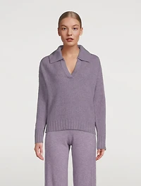 Wool And Cashmere Fisherman Polo Sweater